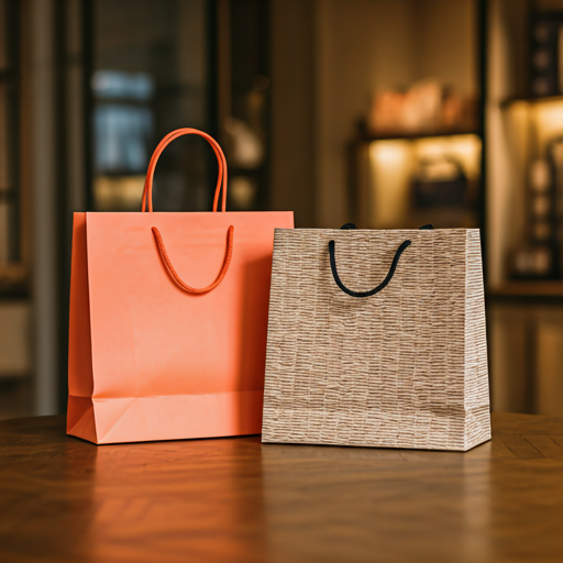 Luxury shopping bags in a boutique setting for personal shopping concierge
