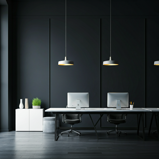 Architectural dark interior detail